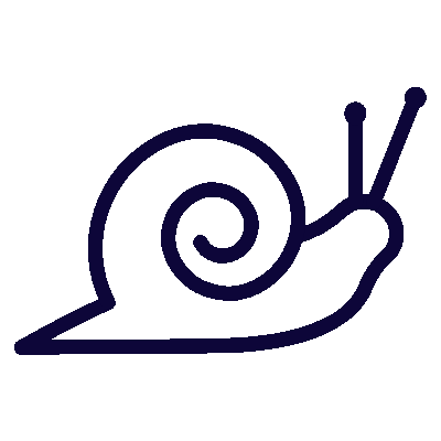 Wired outline 1156 snail hover pinch
